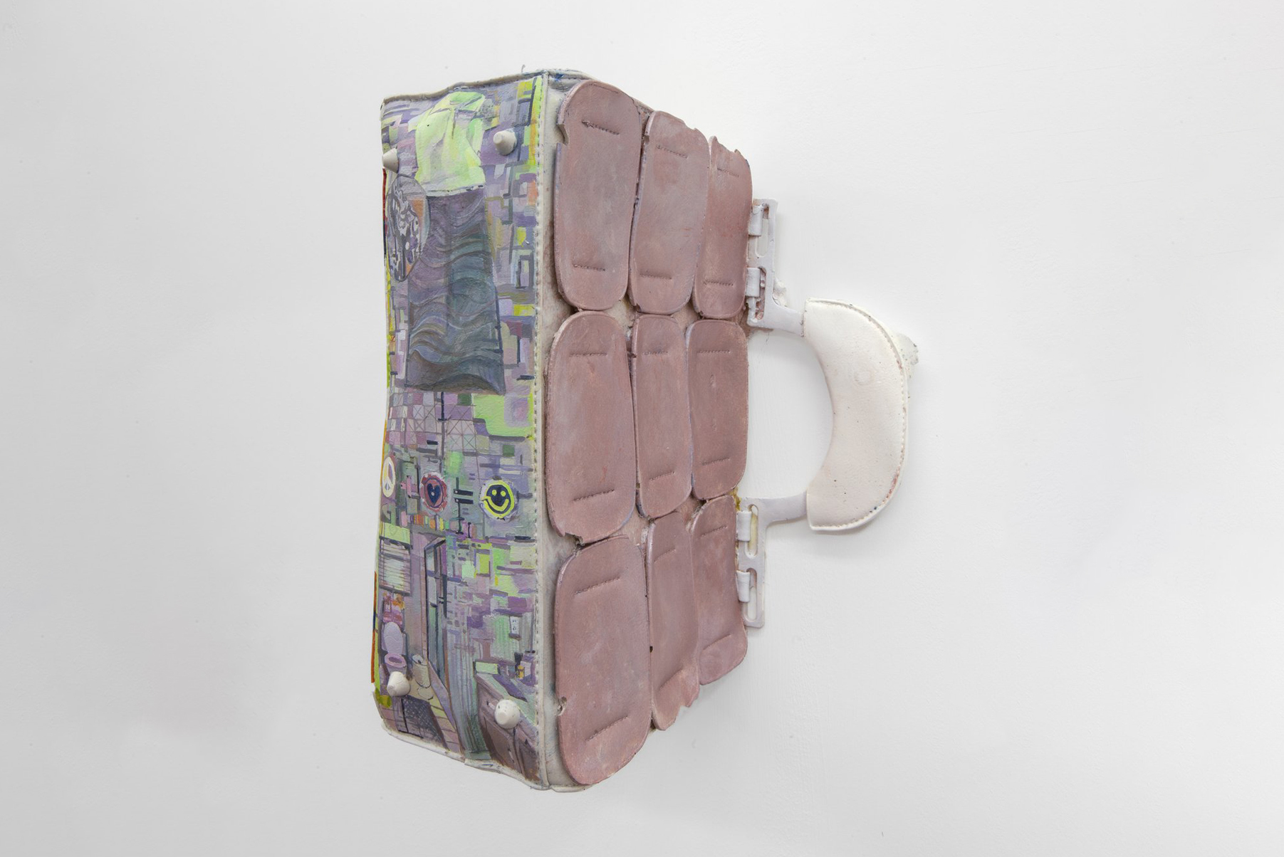 lighter front install shot of art by Amy Stober for Desk Show curated by Collisons Craft
